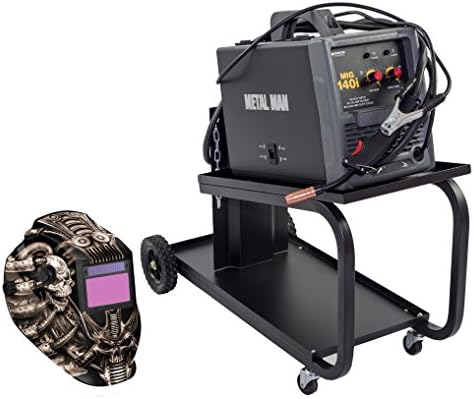 Metal Man INVERTER MIG COMBO Kit: Leading Technology Inverter MIG &amp; FLUX CORE Wire Feed Welder + Auto Darkening Welding Helmet + Welding Cart/ Sturdy, Durable &amp; Easy to Use Combo for DIY Welder