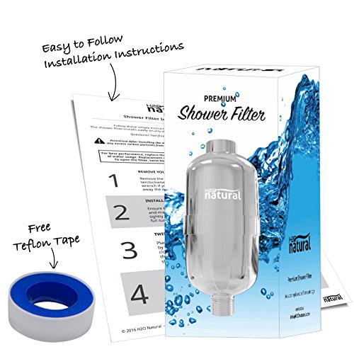 Shower Filter by H2O Natural High Output Chlorine Removing Showerhead