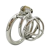 Happygo Re-improve Stealth Convenient Lock Male Chastity Device, Hypoallergenic Stainless Steel Cock Cage, Penis Ring, Virginity Lock, Chastity Belt, Adult Game Sex Toy (1.57 inch/ 4.0cm)
