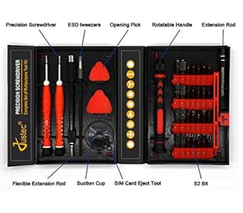 Justec 38 PCs Screwdriver Set Repair Tool Kit for Glasses, Jewelry, Watch, MacBook, iPhone, Tablet, PC, Camera, Clock, Game Console, etc