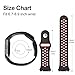 Meifox Compatible with Fitbit Ionic Bands,Soft Silicone Replacement Strap Accessory Breathable Wristbands for Fitbit Ionic Smart Watch (Black Red, Large)