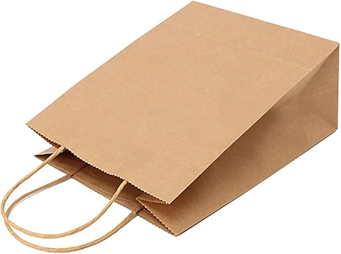 Bodhi2000 Pack of 5 Brown Paper Party Bags with Handles Birthday