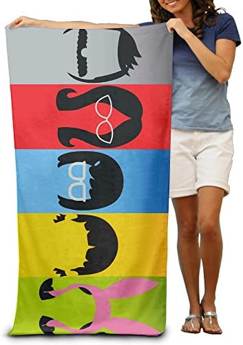 OKGOO Bobs Burgers Happy Family Beach Towel For Adults / 31.5'' * 51.2''
