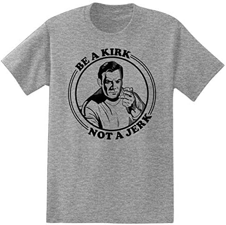 Amazon スタートレック メンズ クラシックシャツ ディープスペース キャプテンカークスポック グラフィックtシャツ Us サイズ Large カラー グレー Tシャツ カットソー 通販