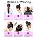 Beauty Angelbella Updo Hairpiece Adjustable Scrunchie Chignon Braid Synthetic Clip in Bun Extension Bundles for Women (1b#)