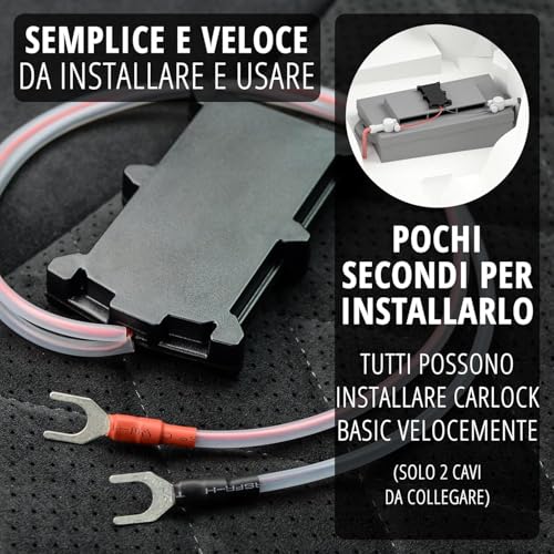 CARLOCK BASIC: Car Anti-Theft, Real Time GPS Tracker with Smart Phone Alarm System, Device and App, Accurate and Easy to Use