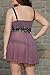 Moonight Women's Sexy Lingerie Mauve Mesh Babydoll Nightwear Dress