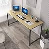 Computer Desk, 47 inch Home Office Study Writing Desk Table, Metal Frame Heavy Duty Modern Simple Desk, (Oak Natural…