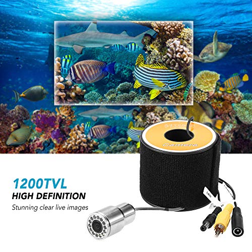 Godyluck 1200TVL Underwater Fishing Camera 12 LEDs Night Vision Waterproof Fish Shape Boat Ice Fishing Camera Accessories with 15m/30m/50m Cable - Thumbnail 4