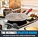 Chefast Splatter Screen Set: 13 Inches Stainless Steel Oil Splash Guard, Grill and Cooking Pan Scrapers, and Silicone Hot Handle Holder - Grease Screen for Frying Pans and Skillet