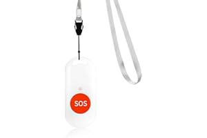 BITIWEND Wireless Caregiver Pager Call Button Nurse Call Bell Life Alert System for Home Elderly Patient Disabled Seniors Help Assistant Pager Neck Strap Included(Only SOS Button, Pair with Receiver to Use)