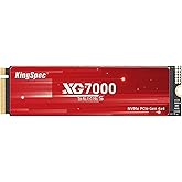 KingSpec 512GB Gen4x4 M.2 2280 NVMe SSD, R/W Speed up to 7400/6600 MB/s, Internal M2 PCIe4.0 Solid State Drive - 3D NAND Flas