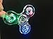 AILI Tri-Spinner Crystal Clear LED Hand Fidget Spinner Toy, with 12 Led Bulbs and 3 Lighting Model Total of 27 Lighting Effects, High-Speed EDC Focus Toy for Kids and Adults