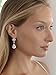 Mariell CZ Bridal Dangle Earrings with Bold Pear-Shaped Zircon Teardrops - Genuine Platinum Plated