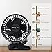 AngLink Clip on Fan for Stroller, Rechargeable Battery Mini Desk Fan, 4 Speeds, Black