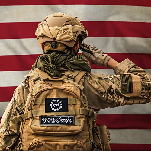 TACVEL Tactical USA 1776 Patriot Milltary Embroidered Applique Hook & Loop Patch for Caps, Backpacks, Clothes, Vest, Military Uniforms, Tactical Gears Etc