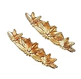 Shijian Alloy Golden Bamboo Leaves Menuki Samurai