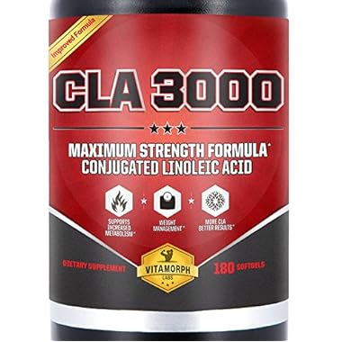 CLA 3000 – CLA Safflower Oil for Metabolism and Weight Loss Management, Maximum Strength Conjugated Linoleic Acid, Stimulant-Free Non-GMO Safflower Cla 180 Softgels