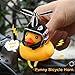 Bike Bells Lovely Duck Bicycle Horns Silicone Elasticity Belt Easily Install Bike Horns for Kids Sport Outdoor Cute Cycling Bell with LED Light
