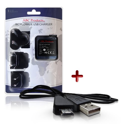 ABC Products® Sony Ac Mains Adapter Adaptor Wall Battery Charger Pack AC-UD10 / AC-UB10 + VMC-MD3 VMCMD3 USB Charging Cable Cord Lead for Cyber-Shot DSC-HX7V, DSC-HX9V, DSC-HX100V, DSC-TX10, DSC-TX20, DSC-TX55, DSC-TX66, DSC-TX100, DSC-WX7, DSC-WX9, DSC-WX10, DSC-WX30 Cybershot Digital Camera etc