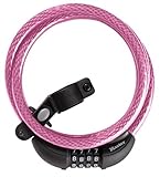 Master Lock 8161DPNK Breast Cancer Research Foundation Combination Cable Bike Lock, 6 Feet x 3/8 Inch,  Pink