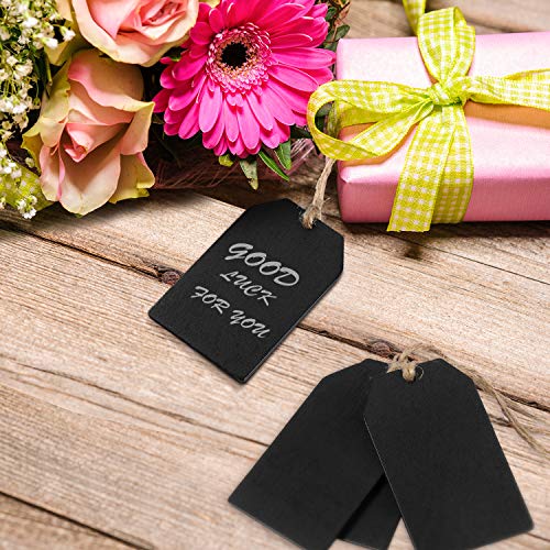 32 Pieces Chalkboard Tags Hanging Wooden Mini Chalkboard Signs Wooden