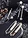 Jetec 6 Pcs Sweater Closure Clips for Cardigans Pearl Dress Shawl Collar shirt Brooch Clips for Women Decor(Classic Style)