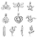 LYNN CAPANZANO Wholesale 10Pcs White Gold Plated Pearl Bead Cage Locket Pendants for Jewelry Making