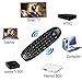 C120 2.4GHz Air Fly Mouse Wireless Mini Keyboard with Mouse Game Handle Android Remote Control for Smart TV Android TV Box PC HTPC IPTV Media Player(Black, Anewkodi)