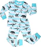 Boys Dinosaurs Pajamas Children Christmas Cotton Clothes Gift Set PJs Size 2 to 10 Years