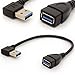 BSHTU USB 3.0 Extension Cable Angle 90 Degree Adapter Type A Male to Female High Speed Connection, Super Fast 5Gbps Data Transfer Sync Charger Lead (Right)