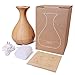 Tenswall Aromatherapy Essential Oil Diffuser,Yellow Wood Grain Whisper Quiet Cool Mist 400ml Vase Shape Ultrasonic Aroma Diffuser Humidifier with 4 Timer Setting and 7 LED lights Changing for Spa Baby