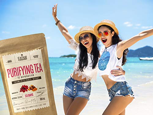 DETOX TEE zum Abnehmen Schnell & Fettverbrenner - Kräutertee - Grüner Tee Lose, Löwenzahn, Kurkuma, Ingwer, Goji beeren… – Bild 5