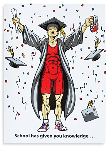 Wrestling Grad 8 Pack Greeting Cards & Envelopes by Cauliflower Wrestling