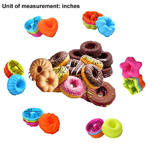 37PCS Silicone Baking Set Nonstick Bakeware Baking Sheet Pastry Kneading Macaron Mat, Donuts Cupcake Loaf Pan Chocolate Muffin Pan Bake Spatulas Brush BPA Free Oven- Microwave- Dishwasher Safe