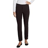 Mario Serrani Ladies' Jacquard Comfort Stretch Fabric Tummy Control Pant (Variety SZ) (Black Black, 6x30)