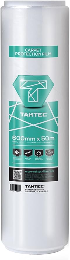 Taktec 172099 Premium Self Adhesive Carpet Protector White Amazon Co Uk Diy Tools