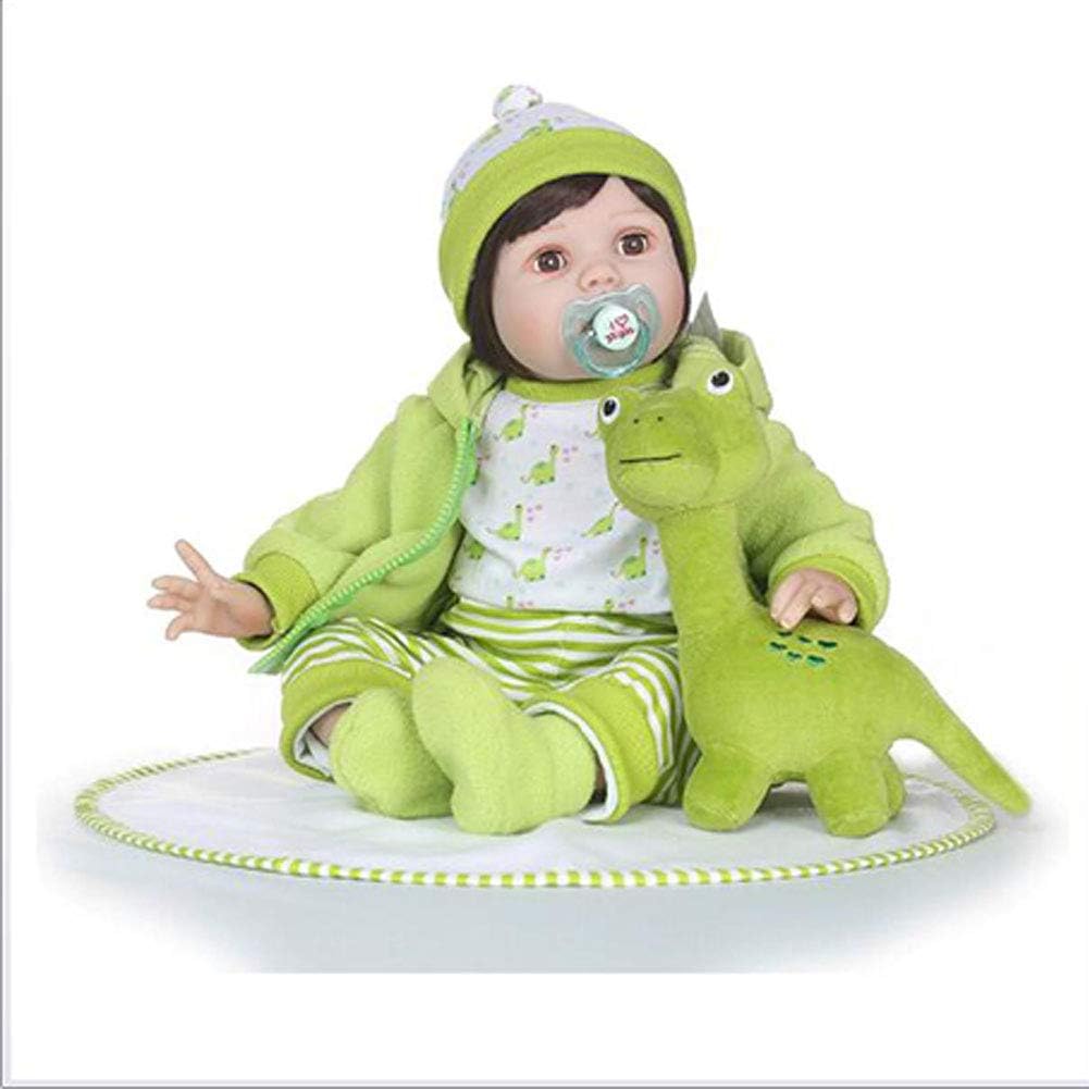 Prezzo Mr.LQ Bambola rinascita Corpo in Silicone 55 Cm Vinile in Silicone Morbido Regalo di Compleanno Realistico Regalo Giocattolo,Verde,55cm Offerte