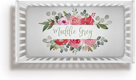 personalized name crib sheet