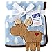 Hudson Baby Unisex Baby Plush Blanket, Blue Deer, One Size