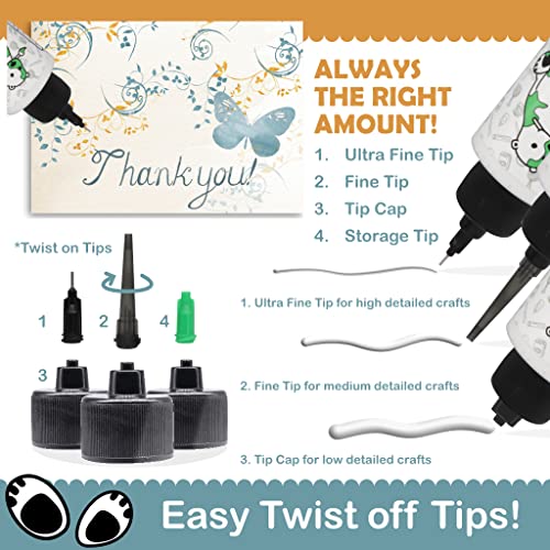 Bearly Art Precision Craft Glue The Original 4fl oz Tip Kit Included Dries Clear Metal