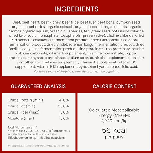 STELLA & CHEWY’S FREEZE-DRIED RAW DINNER PATTIES – BEEF RECIPE – HIGH PROTEIN GRAIN-FREE PUPPY & DOG FOOD – PERFECT FOR PICKY EATERS – 14 OZ