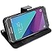 ERAGLOW Galaxy J7 V / J7 Perx / J7 Sky Pro / J7 Prime / J7 2017 / Galaxy Halo Case Luxury PU Leather Wallet Flip Protective Case Cover with Card Slots and Stand for Samsung Galaxy J7 2017 (Black)