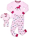 Leveret Kids & Toddler Pajamas Matching Doll & Girls Pajamas 100% Cotton Pjs Set (Toddler-14 Years) Fits American Girl