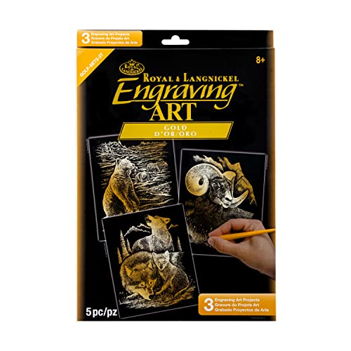 Royal & Langnickel Foil Engraving Art Kit Value Pack 8.75"X11.5", Gold
