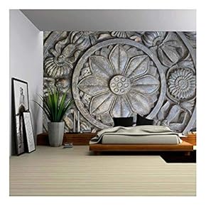 Stone Carving - Removable Wall Mural | Self-Adhesive Large Wallpaper - 100x144 inches