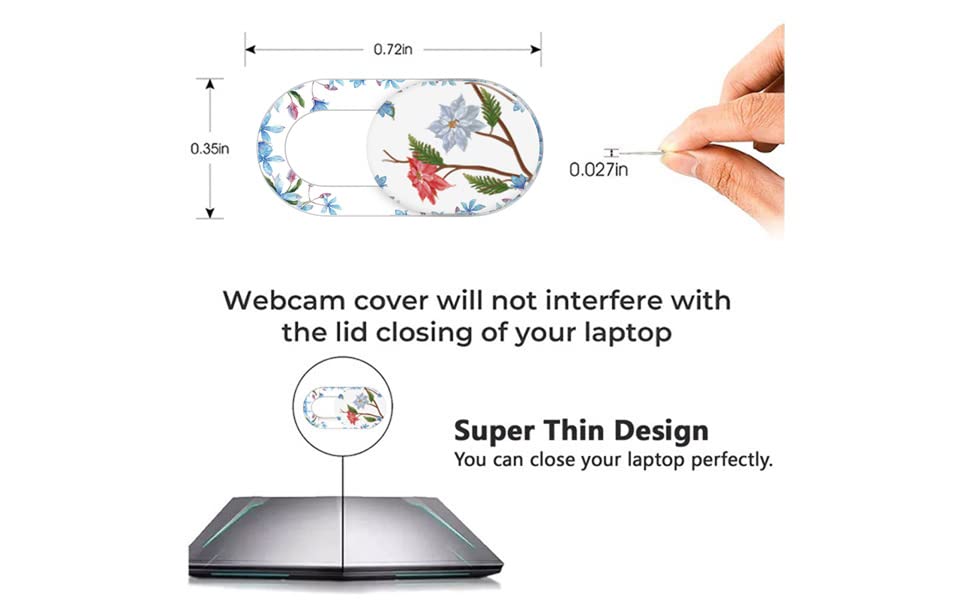 Laptop Camera Cover Slide Cute Flower 8 Pack, cam Cover Slide Phone