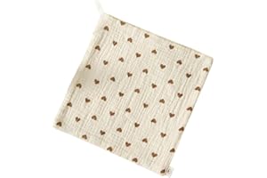 1 Pack Toddlers Washcloths Newborn Face Towel, 9.8'' x 9.8'' Baby Absorbent Washcloths Handkerchief Saliva Wipes for Toddlers