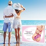 Selah Rosa Foot Peel Mask, Exfoliating Dry, Cracked and Calloused feet, Dead Skin Remover, for men/women|Get Soft Touch Baby Foot(1pair Exfoliating mask+1pair Nourishing mask)