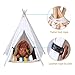 Pet Teepee Tent,Removable and Washable Pure White Pet Kennels Pet Play House Dog Play Tent Cat /Dog Bed (Without Cushion)